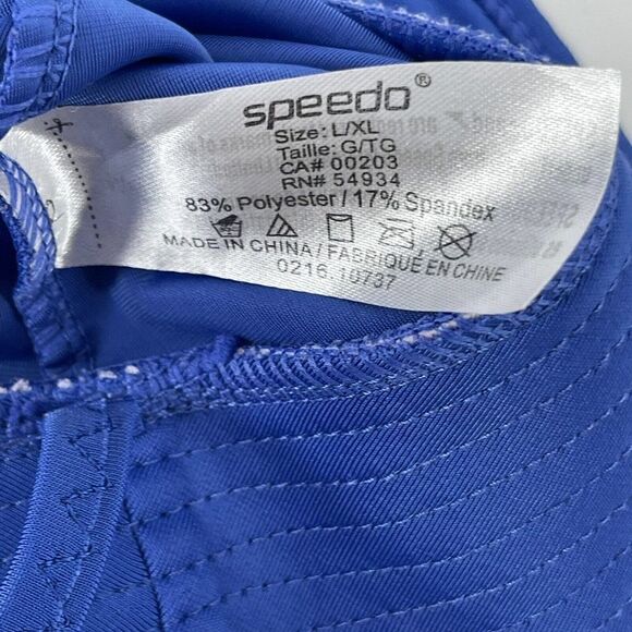 Speedo Bucket Hat Kids L/XL Blue Shark UV 50 Sun Protection Beach Chin Strap Cap - Picture 6 of 6